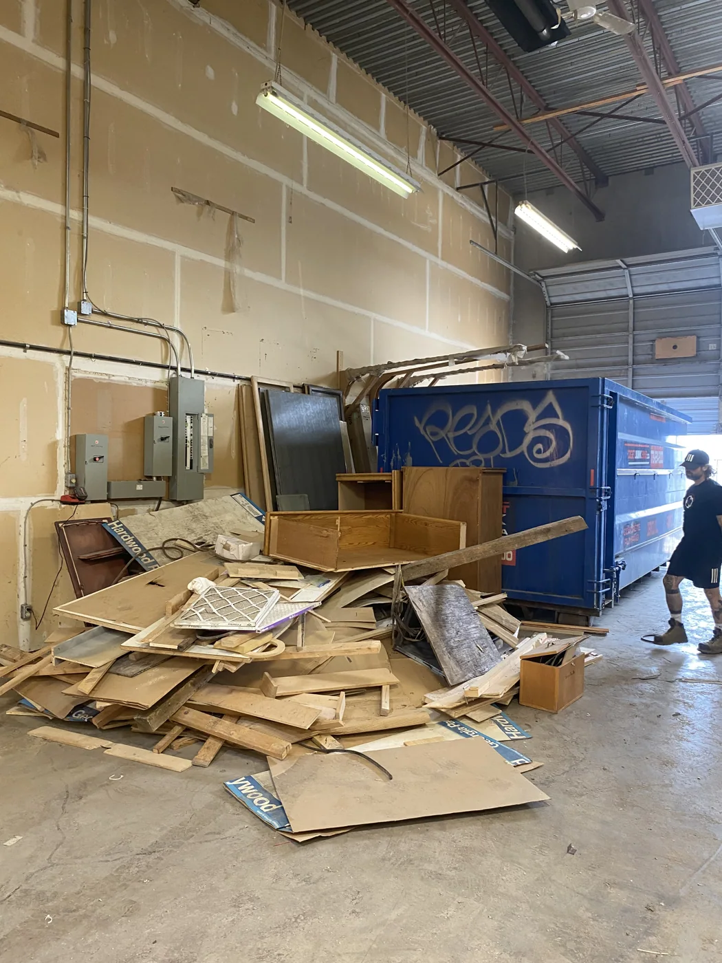 Demolition and disposal work site