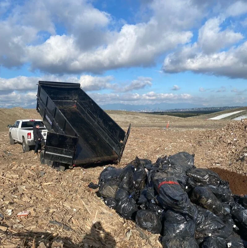 Benvironmental dump truck on the job